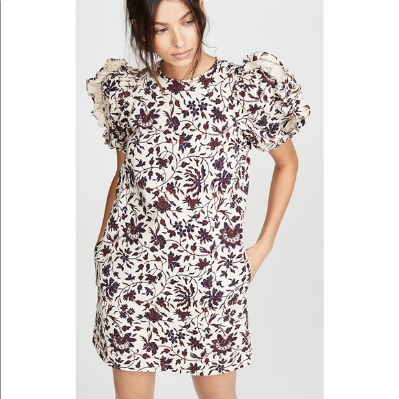 Ulla Johnson Denim Puff Sleeve Mini